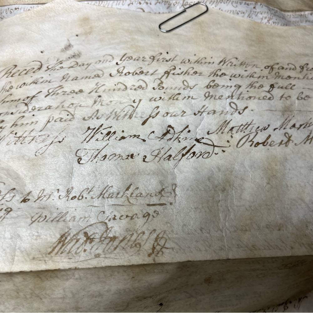 18th Century Land Deed signed by King George
